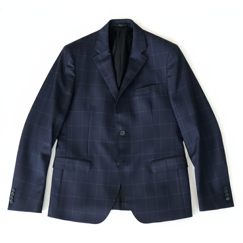 Domenico Tagliente Blue Suit Jacket Blazer 44R 2 Button Vitale Barberis Canonico